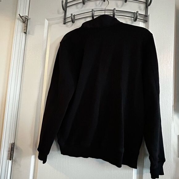 Calvin Klein Men’s 1/4 zip button pullover black sweater Medium EUC - Picture 2 of 15